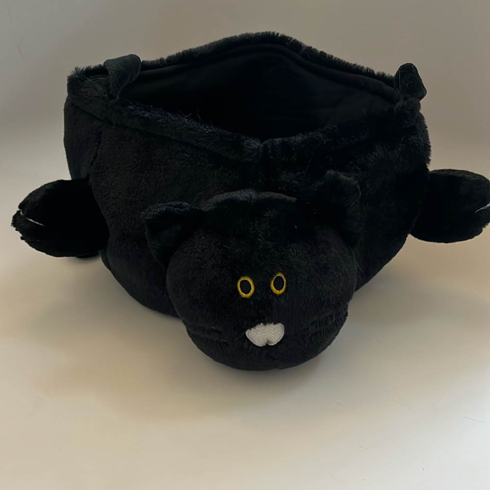 Halloween Plush Cat Treat Bag basket